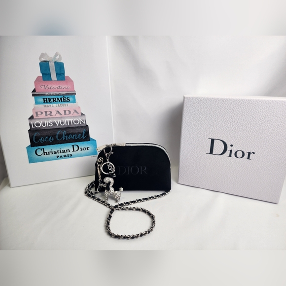 Dior Black Velvet Crossbody Bag One Of A Kind New - Picture 1 of 16